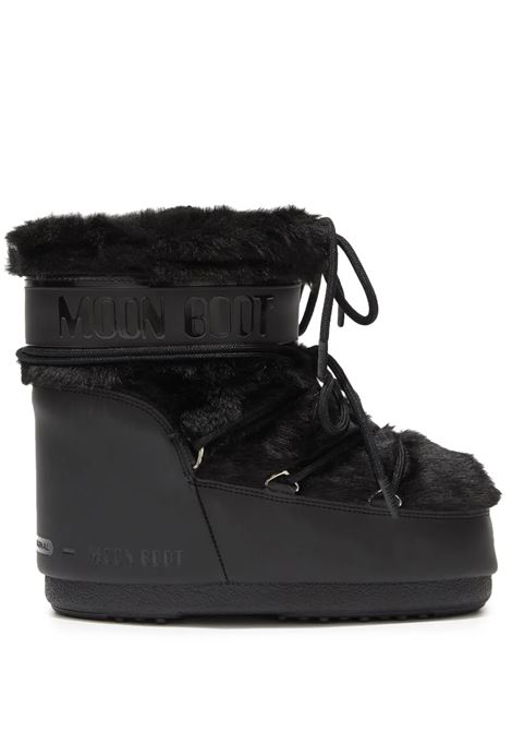 icon low faux fur  woman black MOON BOOT | 80D1409390N001